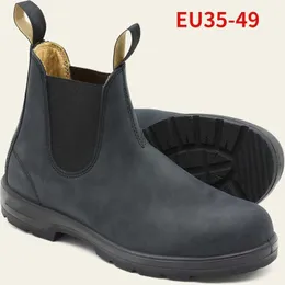 Handgjorda läderstövlar män Chelsea 2021 Autumn Winter Shoes Platform Bekväm unisex ankel Zapatos de Hombre