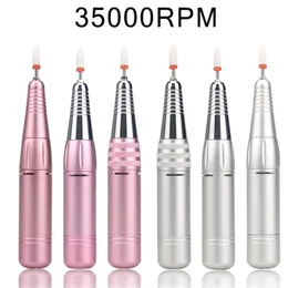 Nail Art Equipment Drill Machine 35000 RPM Electric Manicure Penna portatile USB per gel Milling Salon Tool Set 221007