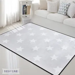 Mattor Fashion Design Pentagram Star Print Carpet Bath Anti-slip golvmatta matta baby som spelar för vardagsrum sovrum mjuka mattor