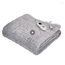 Blankets Electric Blanket Flannel Quick Heating 4 Layer Timer Overheat Protection Washable Full Body Warming Home Office