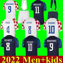 2022 Maglie da calcio Croacia Mandzukic Modric Perisic Kalinic Football Shirt 22 23 CROAZIA RAKITIC CROATIA KOVACIC UOMINI KIT SUKER