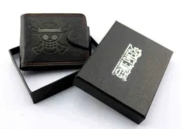 HUIMENG Men Boys One Piece Luffy Wallet Monkey D Luffy Straw Hat Pirates Anime Skull Wallet Purse Black Leather H 2022