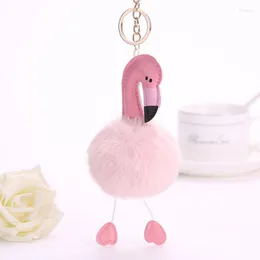 Dekoracja imprezy flamingo urocze puszysty pompom brelkain kobiety faux fur