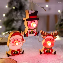 Juldekorationer tecknad lampan L￤tt tr￤ widgets festival Xmas dekoration hem lysande tr￤mockan h￤nge