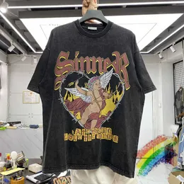 メンズTシャツ特大の素敵な洗濯物TシャツTシャツ男性女性最高品質のエンジェルプリントトップTシャツTシャツT221006