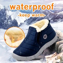 Stövlar snö kvinnor skor varm plysch päls ankel vinter kvinnlig glid på platt avslappnad vattentät ultralätt skor 221007
