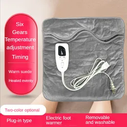 40x40cm Blanket Foot Heating Pad Blankets Ultra Soft 6 Temperature Setting Levels 4-Mode Timing Fast Heat Electric Foot Warmer WLL1708