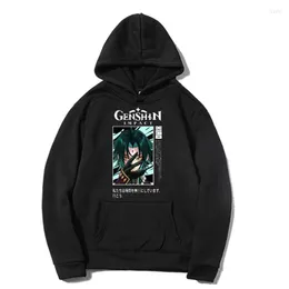 남자 후드 남성용 스웨트 셔츠 2022 Genshin Impact Fleece Harajuku Loose Streetwear Top Autumn Spring o Neck Pullover Hoody