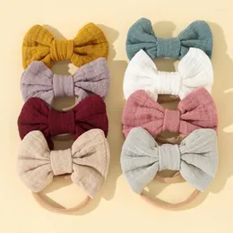 Akcesoria do włosów 8/10 PCS Baby Girls Pałąk na głowę Set Ribbon Bows Toddlers Pasmak dla dzieci nylonowe elastyczne opaski na głowę