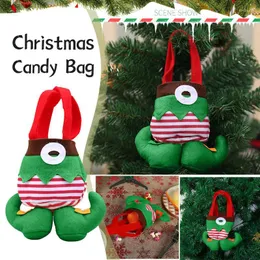 Storage Bags Santa Pants Style Bag Lovely Cute Treat Stocking Tree Filler Sacks Xmas Gift Christmas Decorations Navidad 2022