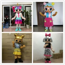 Pink Babies Blue Baby Mascot Costumer Cartoon Dock Costumer Födelsedagskaraktär Fancy Dress Mask Party Event Clothing