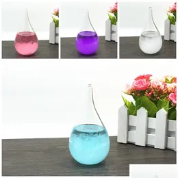 Nyhetsartiklar Mini Storm Glass Bottles Crystal Tempo Water Drop Globes 6x12cm v￤derprognos Bottle Desktop Prydnad f￶r f￶delsedag G DHDAZ