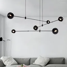 Żyrandole żyrandol Modern Loft LED Minimalist Art Design Parlor HangLamp Nordic Suspension Wiselant Lampa Lampa