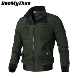 Mens jaquetas Autumn Winter Bomber Jacket Men Fashion Casual Windbreaker Coat Male Marca Outerwear Stand Slim Jackets Militares 221006
