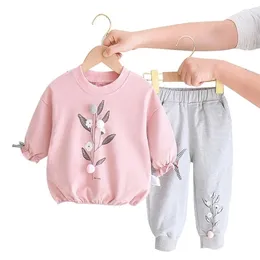 Clothing Sets 2Pcs Baby Girls Clothing Sets Autumn Winter Toddler Girls Clothes Kids Tracksuit For Girl Suit Children Clothing 1 to 6 Year 221007