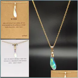 Pendant Necklaces Coloured Glaze Crystal Shoes Necklace Colorf Blessing Necklaces White Brown Card Women Girl Lovely Jewelry Gift 1 8 Dhkuc