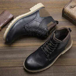 Buty Mężczyźni Winter Wooten Brand Retro dla mężczyzn Rozmiar 4046 Ręcznie robione gumowe kostki buty #DM5252C1 221007