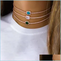 H￤nghalsband doreenbeads mode halsband retro etniska chokers guld strass uts￶kt m￥ngsidig fyrkantig geometriska zirkon kvinnor dhq8x