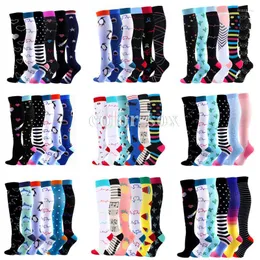 Sports Socks Dropship Wholesale Compression Fit Edema Diabetes Varicose Veins Anti Fatigue Pain Relief Men Women Knee Stockings