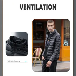 Hot Sell Men's Light Down Jacket Short Winter Fashion Casual Plus Size White Duck Down Outdoor Coats Parkas Solid Color