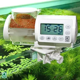 Feeder JBL feuchtigkeitsbeständiger automatischer Feeder für Aquarien, 375 ml, großes Fassungsvermögen, zeitgesteuerte Investition, digitaler automatischer Fisch-Futterspender für Fische 2201007