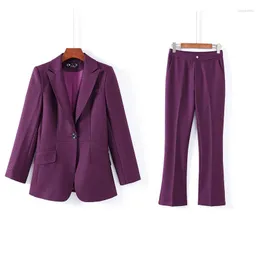 Pontas de duas peças femininas Lenshin High Street Fashion Style 2 Conjunto para feminino para negócios Pant Pant Office Lady Work Use Blazer e