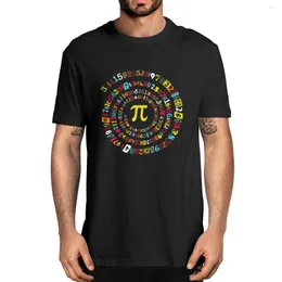 Men's T Shirts Cotton Funny Pi Day Shirt Spiral Math Tee For 3.14 Men's Novelty Oversized T-Shirt Women Casual Streetwear