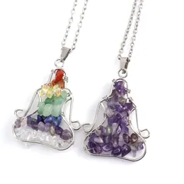 Crystal Pendant Necklace Natural Gravel Energy Yoga Neckor Fashion Accessories