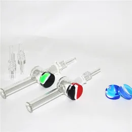 narghilè Micro NC Nectar Kit Accessori per fumatori con punte al quarzo Punta al quarzo per unghie Contenitore per cera siliconica da 10 mm 14 mm