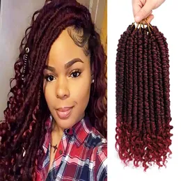 12" Senegalese Spring Twists Crochet Braiding Hair Passion Fluffy Synthetic Hair Extensions Braids Curly Twist 60g/pack LS27