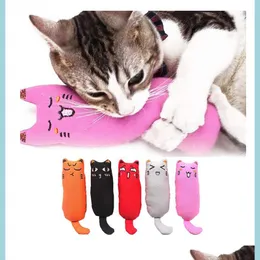 Cat Toys Rustle Sound Catnip Toy Cats Products For Pets Cute Cat Toys Kitten Teeth Grinding Plush Thumb Pillow Pet Accessories Drop D Dhfq8