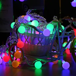 سلاسل 10 أمتار في الهواء الطلق أضواء سلسلة 100 LEDS الكرة الأرضية Fairy لقضاء عطلة الزفاف عيد الميلاد حفلة مصباح الحفلة