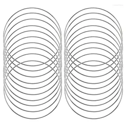 Dekoracyjne figurki 20 pakietów 4 -calowe srebrne łapacz snów metalowe pierścienie kwiatowe obręcze Wrenik Macrame Pierścień do rzemiosła DIY