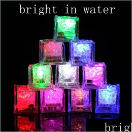 Other Event Party Supplies For Ktv Bar Wedding Disposable Led Flash Induction Ice Light Glowing Cubes 12/Box Drop Delivery 2021 Home Dhhcu