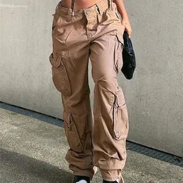 Women's Pants Capris Tawnie Y2K Cargo Baggy Autumn Streetwear Fairycore Oversized Trousers Vintage Casual Loose Sweatpants 221007