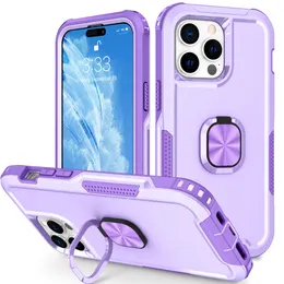 İPhone 14 Pro MAX CASE KAPAKLARI İÇİN Şok geçirmez Hibrit Yüzük Kickstand Hard Covers için İPhone13 12 11 XR XS X 8 7 Plus Zırh Telefonu Funda