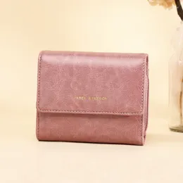 Portfele Moda Portfel damski dla skóry PU Krótki luksusowy projektant torebka Przymierza Karta Ladies Monety torebki Pink Carteras Para Mujer