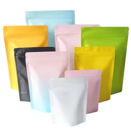 Sacos de alum￭nio espessado colorido sacos de alimentos para uso de alimentos auto -selera￧￣o Bolsa de embalagem geral espessada de bolsas de caf￩ LX5168