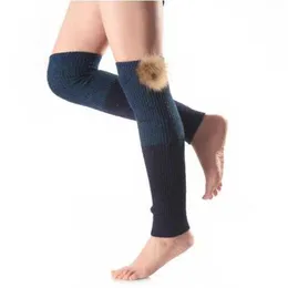 Aquecedores da perna pashm joelho de alto contraste colorida bota de bota copers perneiras garotas garotas p￩s outono inverno meias soltas de meias listradas roupas e arenosas