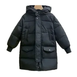 Casaco para baixo inverno garotas meninas casacos longos filhos meninos jaquetas moda com capuz grosso snowsuit snowshit 2 14y adolescentes sobretudo parkas 221007