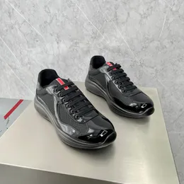 Luxury Mens Casual Shoes Net Tygläder Fashion Bekvämt andningsbara mångsidiga sneakers Designerskor