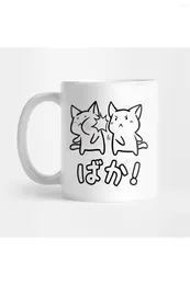 Tazze Kawaii Neko Baka Anime Design Tazza stampata Tazza in ceramica Novità Regalo divertente Caffè Tè