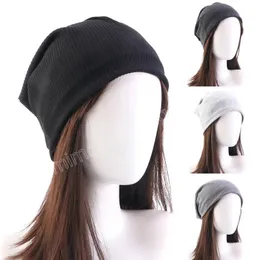 Pamuklu Beanie Kafatası Kapağı Erkekler için Kadınlar Yumuşak Düz Sıriş Kapak Düz Renk Şapkaları Unisex Kış Sıcak Kemo Kapaklar