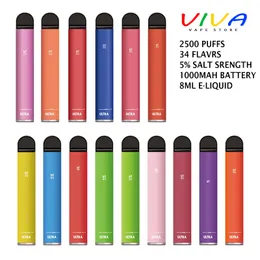 Fumed Vape Ultra 2500 Puffs Disposable E Cigarette 1000mAh 8ml Prefilled Pod Cartridges Vapes Bar 5% Strength Puff Fumevape Pen Device