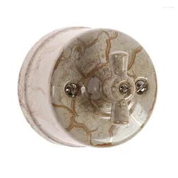 Switch Surface-mounting Porcelain Wall Knob EU Ceramic Rotary For Home Decoration