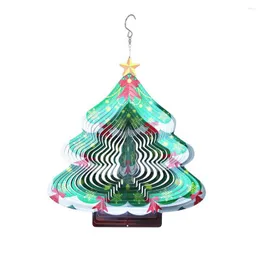Christmas Decorations 3D Stainless Steel Wind Spinner 30cm/11.81inch Tree Shape Chime Home Decoration Indoor House Decor Outdoor Gard