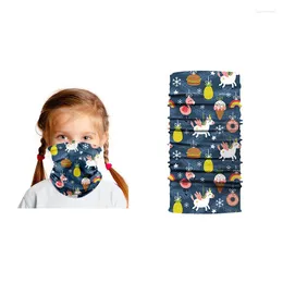 Bandanas Kids Christmas Mascarilla Opaska na głowę na zewnątrz wiatwia cieplejszy gaiter twarz szaliki wielofunkcyjne maska ​​deskorolka