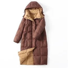 Parkas de plumón para mujer, chaqueta de invierno para mujer, abrigos para mujer, chaqueta acolchada larga informal cálida, Parka acolchada con capucha, prendas de vestir exteriores para mujer, ropa 221007