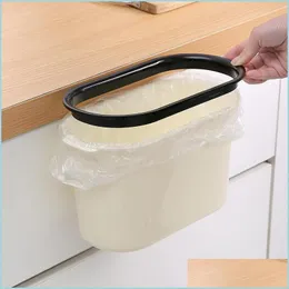 Other Household Sundries Kitchen Trash Can Wall-Mounted With Lid Bathroom Living Room Hanging Creative Household Cabinet Door Storage Dhyic