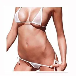 See Through Mesh Micro Bikini Set da donna 2020 Bikini trasparenti brasiliani Sex Swim Lingerie Costumi da bagno Costume da bagno femminile Costume185G
